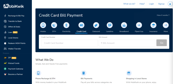 صفحه کارت پرداخت به وسیله کارت اعتباری موبیک ویک