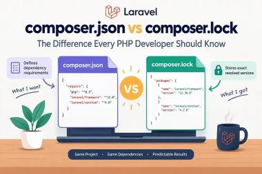 composer.json در مقابل composer.lock - داستان پشت دیپندنسی‌ها